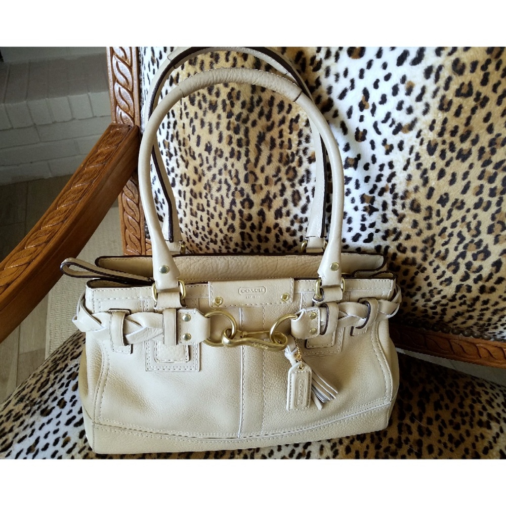 Coach Hampton Pebbled Leather Bag